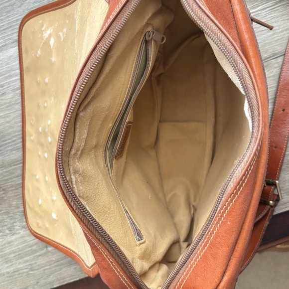 Furla Made In Italy Vintage Crossbody Handbag Purse Brown with Studded Flowers - Picture 12 of 16